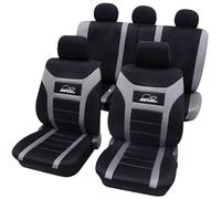 PETEX Lot Complet de 11 Housses de siège de Voiture universelles - Super Speed - Gris - Eco Class avec SAB 1 Vario