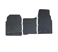 PETEX Lot de 3 tapis de sol avant en caoutchouc pour Ford Transit Custom à partir de 10/2023 - Noir - Robustes et résistants aux intempéries