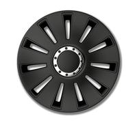 PETEX Lot de 4 enjoliveurs Silverstone Pro Black 16"