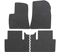 PETEX Lot de 4 Tapis Auto de Sol en Caoutchouc pour modèle 3 - Noir