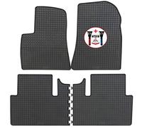 PETEX Lot de 4 Tapis en Caoutchouc de qualité supérieure Noir + grattoir à Glace pour Voiture Test 52/2021