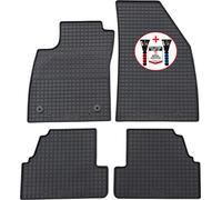 PETEX Lot de 4 Tapis en Caoutchouc de qualité supérieure Noir + grattoir à Glace pour Voiture Test 52/2021