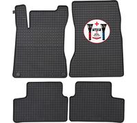 PETEX Lot de 4 Tapis en Caoutchouc de qualité supérieure Noir + grattoir à Glace pour Voiture Test 52/2021