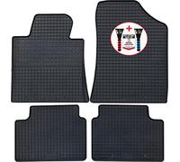 PETEX Lot de 4 Tapis en Caoutchouc de qualité supérieure Noir + grattoir à Glace pour Voiture Test 52/2021