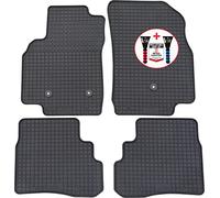 PETEX Lot de 4 Tapis en Caoutchouc de qualité supérieure Noir + grattoir à Glace pour Voiture Test 52/2021