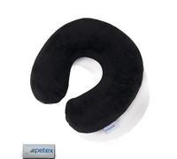 PETEX Traversin en velours Noir 29 x 28 cm
