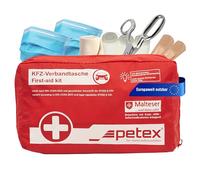 Petex Voiture Trousse De Premiers Secours pour Auto Camions Moto DIN 13164 First Aid Kit 43930012