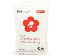 Petface Bac à litière pour Chat avec Cordon de Serrage, 50 Grands Sacs