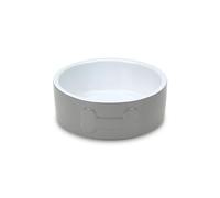 Petface Bone Gamelle en céramique pour Chien et Chat Gris/Blanc 20 cm