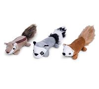 Petface Ensemble Furry Sticks - Chipmonk/Raton Laveur/écureuil Chien/Puppy Jouets (Lot de 3)