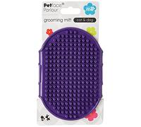 Petface Gant de toilettage en caoutchouc violet pour chats et chiens (lot de 1)