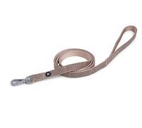 Petface Laisse en Tweed Marron Clair, Pois Ton sur Ton, Rouge, Taille M