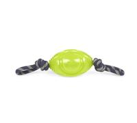 Petface Outdoor Paws Balle de Rugby avec Corde pour Chien phosphorescente