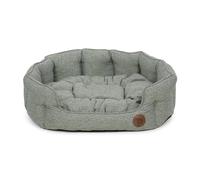 Petface Panier Ovale à Chevrons pour Chien avec Coussin Amovible, Lavable en Machine, Taille XL