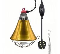 PetFizz Lampe chauffante pour volaille, support de lampe chauffante infrarouge, interrupteur haut/bas, lampe chauffante infrarouge pour chiots, poussins, couveuses, volailles, poussins