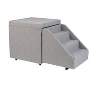 PetFusion Escalier Multifonction pour Animaux de Compagnie, marches Pliables pour Chat et Chien, Panier à Jouets Ottoman et Panier de Rangement pour fenêtre de Rangement pour lit, canapé, fenêtre