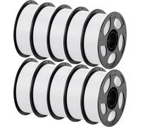 Petg Filament 1,75 Mm, Robuste Et Durable, Faible Déformation Et Excellente Adhérence Des Couches, Compatible Avec La Plupart Des Imprimantes Fdm, Petg 10Kg Blanc[PLA9182217]