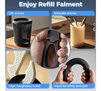 Petg Filament De Recharge Pour Imprimante 3D, 1 Kg 1,75 Mm (2,2 Lb) Refilament Pour Bobine Réutilisable Pour Bambu Lab Précision Dimensionnelle ±0,03 Mm, Petg Vert[PLA9182884]