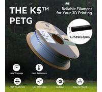 Petg Filament Pour Imprimante 3d 1,75 Mm +/- 0,03 Mm, Résistant Aux Basses Températures, Convient À La Plupart Des Imprimantes Fdm, Bobine De 1 Kg (2,2 Lbs), Blanc[Pla9183006]