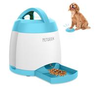 PETG istributeur automatique de friandises pour chien avec télécommande à bouton - Mangeoire puzzle pour chien et entraînement du QI interactif pour jouer à l'intérieur ou à l'extérieur (bleu)