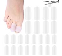 PetGlimmer 24 Pièces Protege Orteil Silicone, Protection Protège Orteils | Gel Toe Cap and Protector,Silicone Covers Protège,Gros Petit Orteil Protection Doigt de Pied, Respirants Protecteurs D'orteil