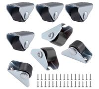 PetGlimmer 8 Pieces Mini roulettes pour Meubles Silencieuses à Roulement | avec Vis, Profil Bas Fixes Rouleau, Roues Fixe Rouleau pour Meubles, Armoires, Tiroirs, Chariot à Jouets (0.5 Inch)