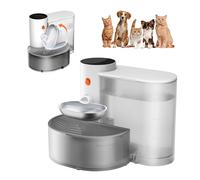 Petgravity Fontaine à eau intelligente à remplissage automatique - bol en acier inoxydable