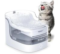 Petgugu Fontaine à Eau Chat avec APP et Filtre à 8 Couches-Distributeur Eau Chats Automatique,Fontaine à Eau pour Chat,Pompe sans Fil Ultra Silencieuse WiFi 2.4G（PF1L）