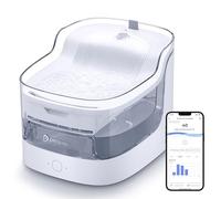 PETGUGU Fontaine a Eau Chat Intelligente, Distributeur Eau Chat Silencieux avec réservoir Transparent de 2L,Fontaine à Eau pour Chat avec 8 Niveaux de Filtration, contrôle Via APP (PF1)