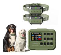 PETHEY Système de clôture électrique sans fil amélioré 2025, dressage de chien, zone interdite, collier périmètre pour chien, clôture sans fil couvrant jusqu'à 5,6 acre (2 chiens)