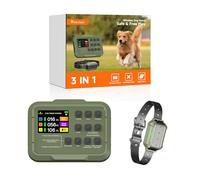 PETHEY Système de clôture électrique sans fil amélioré, dressage de chien, zone interdite, collier périmètre pour chien, clôture sans fil couvrant jusqu'à 5,6 acre (1 chien)