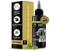 Peticare Soin des Yeux pour Chiens & Chats | Nettoyage Doux des Traces de Larmes, croûtes & écoulements oculaires | Formule pH Neutre, avec Aloe Vera et Argent colloïdal - petDog Care 2113