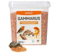 petifool Gammarus 550 g - Écrevisse séchée - Snack sain pour Tortues, Poissons, Oiseaux, Reptiles et rongeurs - Aliment Naturel