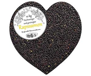 Petigi graines de colza pour coussins chauffants et coussins froids, aliment unique, qualité nettoyée, adapté comme thérapie au colza pour bain de colza en cas d’arthrose ou de rhumatisme, poids:10 kg