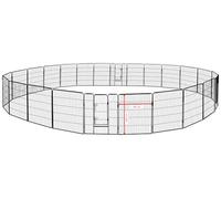 Petigi Parc Enclos Cage pour Chiens Chiots Animaux Lapin Métal Solide 4 Tailles 8 ou 16 Panneaux