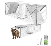Petigi Piège Vivant Animaux Rats martre Jardin Lapin Renard Chat 102 cm 2 entrées relocalisation