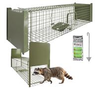 Petigi Piège Vivant Cage Fil martre belette Jardin Lapin Renard Capture relocalisation Maison Accessoires Grenier 130 x 34 x 34 cm Vert