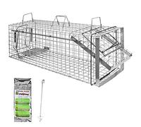 Petigi Piège Vivant Capture relocalisation martre Chat Castor Renard Cage INOX modèle 01 (102 x 34 x 34 cm)