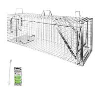 Petigi Piège Vivant Capture relocalisation martre Chat Castor Renard Cage INOX modèle 08 (120 x 34 x 42 cm)