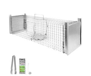 Petigi Piège Vivant Capture relocalisation martre Chat Castor Renard Cage INOX modèle 09 (102 x 26 x 26 cm)