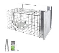 Petigi Piège Vivant Capture relocalisation martre Chat Castor Renard Cage INOX modèle 10 (35 x 17 x 17 cm)