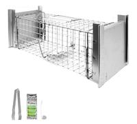 Petigi Piège Vivant Capture relocalisation martre Chat Castor Renard Cage INOX modèle 12 (50 x 17 x 17 cm)