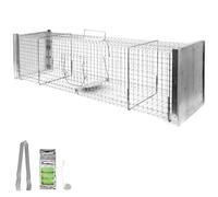 Petigi Piège Vivant Capture relocalisation martre Chat Castor Renard Cage INOX modèle 26 (120 x 31 x 29 cm)