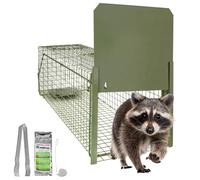 Petigi Piège Vivant Vert Cage Fil martre belette Jardin Lapin Capture relocalisation Maison Accessoires Rats Grenier 82 x 26 x 26 cm