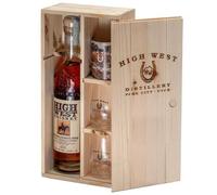PETILLANT HIGH WEST WHISKEY RENDEZVOUS RYE 70 CL COFFRET CADEAU EN BOIS AVEC 2 VERRES