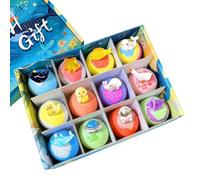 Pétillants de Bain | 12 pièces douces sécurisées mignonnes,Bombe de Bain Douce avec Jouet à l'Intérieur - Garçons Filles Maison Piscine Hôtel Jeux