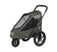 Petique Breeze Grande poussette pour chien, convertible, remorque de vélo pour chien, avec pneus gonflables, vert