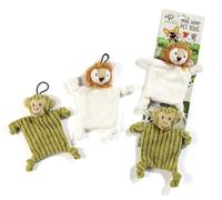 PETIQUE Mini Jouets en Chanvre Volant - Singe et Lion, Corde en Chanvre Naturel pour Petits Chiens