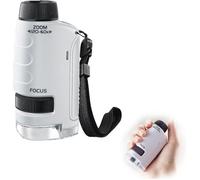 Petiscope Enfant Portable, Microscope Portable Enfant, Microscope de Poche, Cadeaux Éducatifs Enfants Jouets Expérimenta Étiquette
