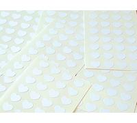 Petit 10x8mm (0.4" X0.8 ") Forme de Cœur Code Couleur Autocollants - Lot 256 en Cœurs Étiquettes Collantes pour Loisirs Créatifs, Fabrication Cartes & Décoration - 32 Disponibles - Blanc